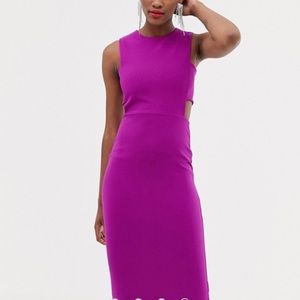 Worn once ASOS purple midi dress